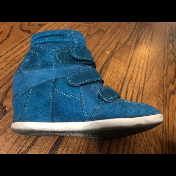 Teal Wedge Sneakers - Picture 8 of 8